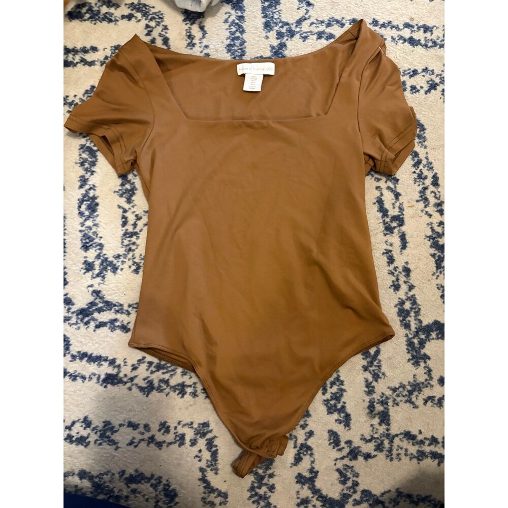 Brown Short Sleeve House of Harlow Bodysuit